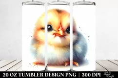 Baby Chicken Watercolor Image | 20 oz Tumbler Product Image 2