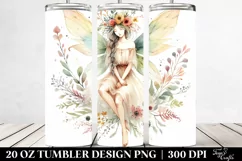 Washed Boho Fairy Cartoon | 20 oz Tumbler Product Image 2