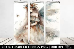 Washed Boho Fairy Cartoon | 20 oz Tumbler Product Image 2