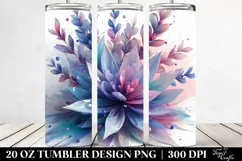 Abstract Pastel Lobelia 20 Oz Tumbler Product Image 2