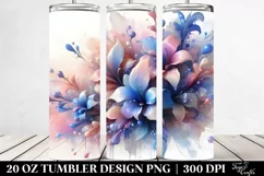Abstract Pastel Lobelia 20 Oz Tumbler Product Image 2
