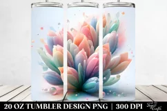 Abstract Pastel Tulip 20 Oz Tumbler Product Image 2