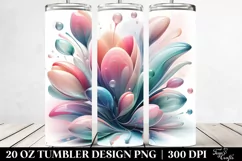 Abstract Pastel Tulip 20 Oz Tumbler Product Image 2
