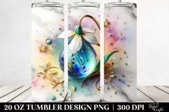 Colorful Floral Swirls with Gold Insertions | 20 Oz Tumbler Product Image 2