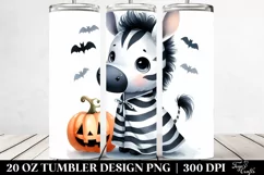 Cute Baby Zebra Halloween PNG Product Image 2