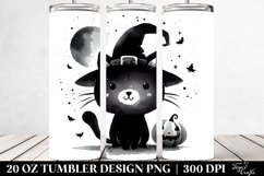 Simple Funny Halloween Black Cat Clipart Product Image 2