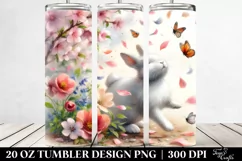 Rabbit Tumbling in the Wind | 20 Oz Tumbler Product Image 2