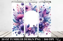 20 Oz Tumbler Sublimation | Colorful Watercolor Frame with Product Image 2
