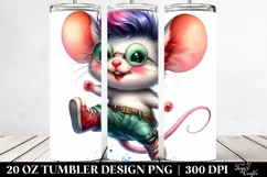 Jumping Baby Mouse in Style PNG Product Image 2