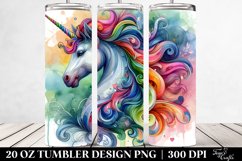 Colorful Baby Unicorn Splash. 20 Oz Tumbler Design Product Image 2