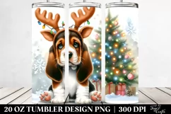 Extremely Expressive Baby Basset Hound in Winter PNG Product Image 2