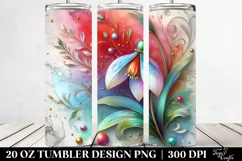 Colorful Floral Swirls with Gold Insertions | 20 Oz Tumbler Product Image 2