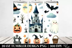 Funny Halloween Castle 20 Oz Tumbler Product Image 2