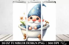 Cute Gnome in Tub, High-Quality Clipart Product Image 2