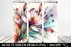 Artistic Stained Crocus Clipart 20 Oz Tumbler Product Image 2