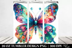 Colorful Butterfly | 20 Oz Tumbler Product Image 2