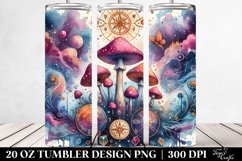 Vibrant Celestial Mushroom Clipart 20 Oz Tumbler Product Image 2