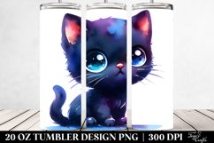 Vibrant Drawing Cute Baby Cat | 20 oz Tumbler Product Image 2
