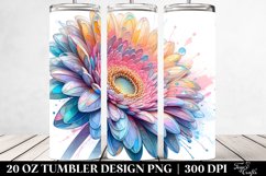 Pastel Gerbera Transparent | 20 oz Tumbler Product Image 2