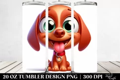 Colorful Baby Vizsla Cartoon Product Image 2