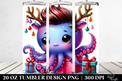 Cute Baby Octopus Watercolor PNG Product Image 2