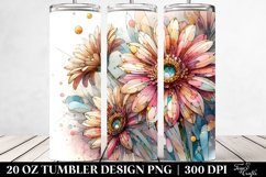 Wooden Gerbera, Transparent 20 Oz Tumbler Product Image 2