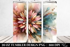 Wooden Gerbera, Transparent 20 Oz Tumbler Product Image 2