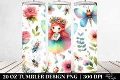 Colorful Watercolor Cute Fairy | 20 oz Tumbler Product Image 2