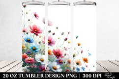 Vibrant Wild Flowers | 20 Oz Tumbler Product Image 2