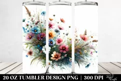 Vibrant Wild Flowers | 20 Oz Tumbler Product Image 2