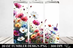 Vibrant Wild Flowers | 20 Oz Tumbler Product Image 2