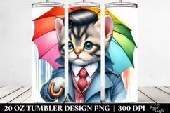 Colorful Baby Cat Playing PNG Product Image 2