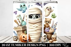 Funny Halloween Clipart with Mummy's Tomb 20 Oz Tumbler Product Image 2