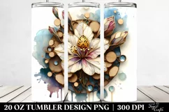 Wooden Stained Rhododendron | 20 Oz Tumbler Product Image 2