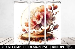 Wooden Stained Rhododendron | 20 Oz Tumbler Product Image 2