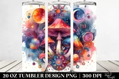 Magical Celestial Mushroom Clipart 20 Oz Tumbler Product Image 2