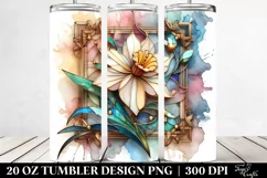 Wooden Daffodil, Transparent 20 Oz Tumbler Product Image 2