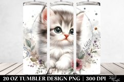 Baby Cat Watercolor Image | 20 oz Tumbler Product Image 2