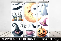 Simple Halloween Clipart with Moon 20 Oz Tumbler Product Image 2