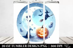 Simple Halloween Clipart with Moon 20 Oz Tumbler Product Image 2