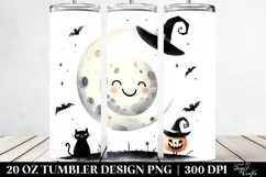 Simple Halloween Clipart with Moon 20 Oz Tumbler Product Image 2