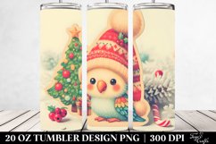 Cute Baby Parrot for Christmas, Transparent 20 Oz Tumbler Product Image 2