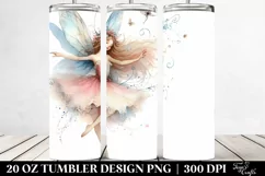 Whimsical Dancing Fairy Clipart, Transparent 20 Oz Tumbler Product Image 2