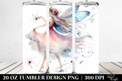 Whimsical Dancing Fairy Clipart, Transparent 20 Oz Tumbler Product Image 2