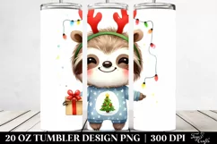 Cute Baby Sloth Watercolor PNG Product Image 2