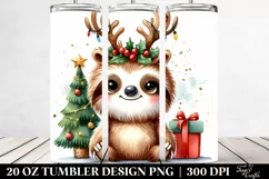 Cute Baby Sloth Watercolor PNG Product Image 2