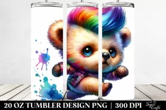 Revolted Baby Bear Running 20 Oz Tumbler Product Image 2