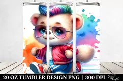 Revolted Baby Bear Running 20 Oz Tumbler Product Image 2