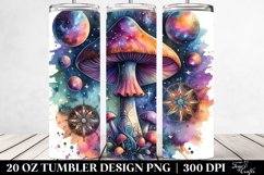 Vibrant Celestial Mushroom Clipart 20 Oz Tumbler Product Image 2