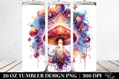 Vibrant Celestial Mushroom Clipart 20 Oz Tumbler Product Image 2